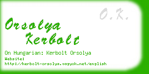 orsolya kerbolt business card